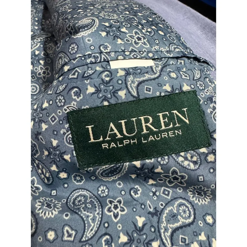 Polo Ralph Lauren Blue Linen Blazer Sport Coat - Men's Size 46R